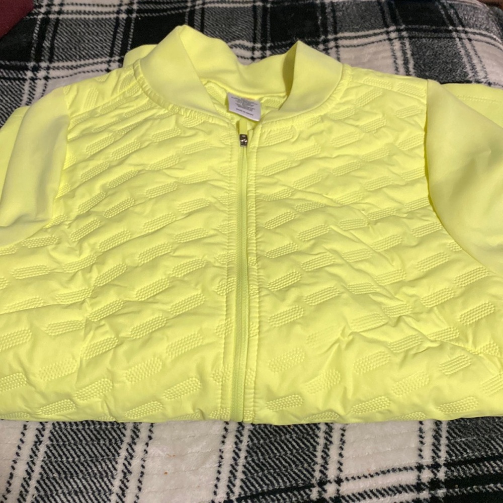 Yellow zip up jacket